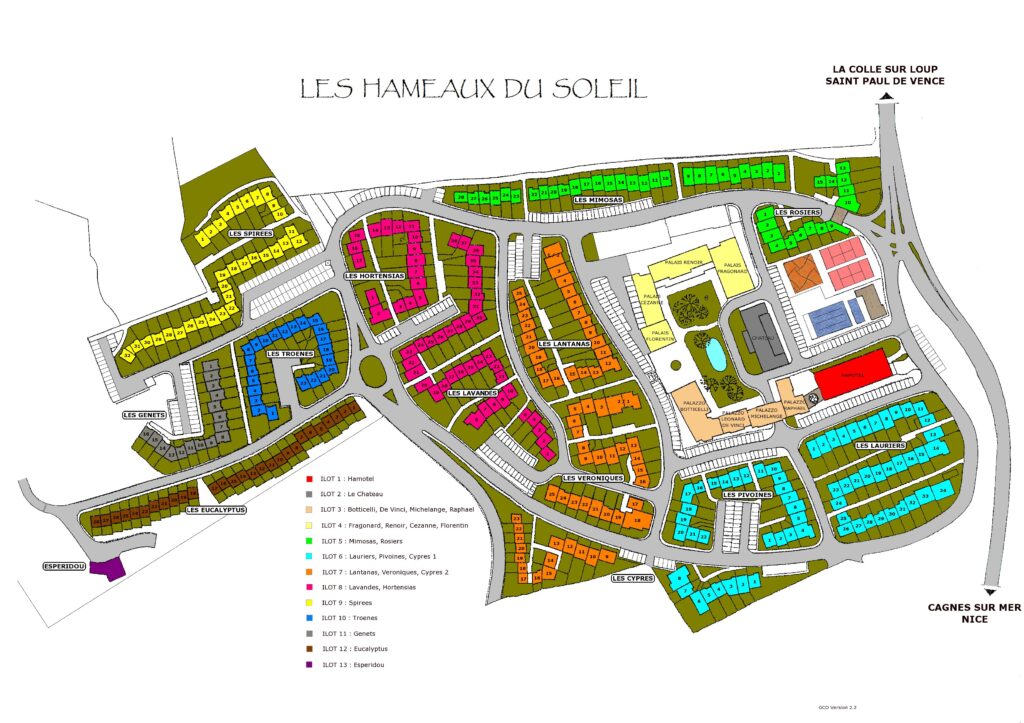 Plan des Hameaux du Soleil